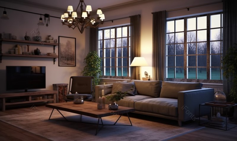 纳维亚风格装修客厅场景拍摄,高清,摄影图,摄影图片,图片大全,摄影图免费下载